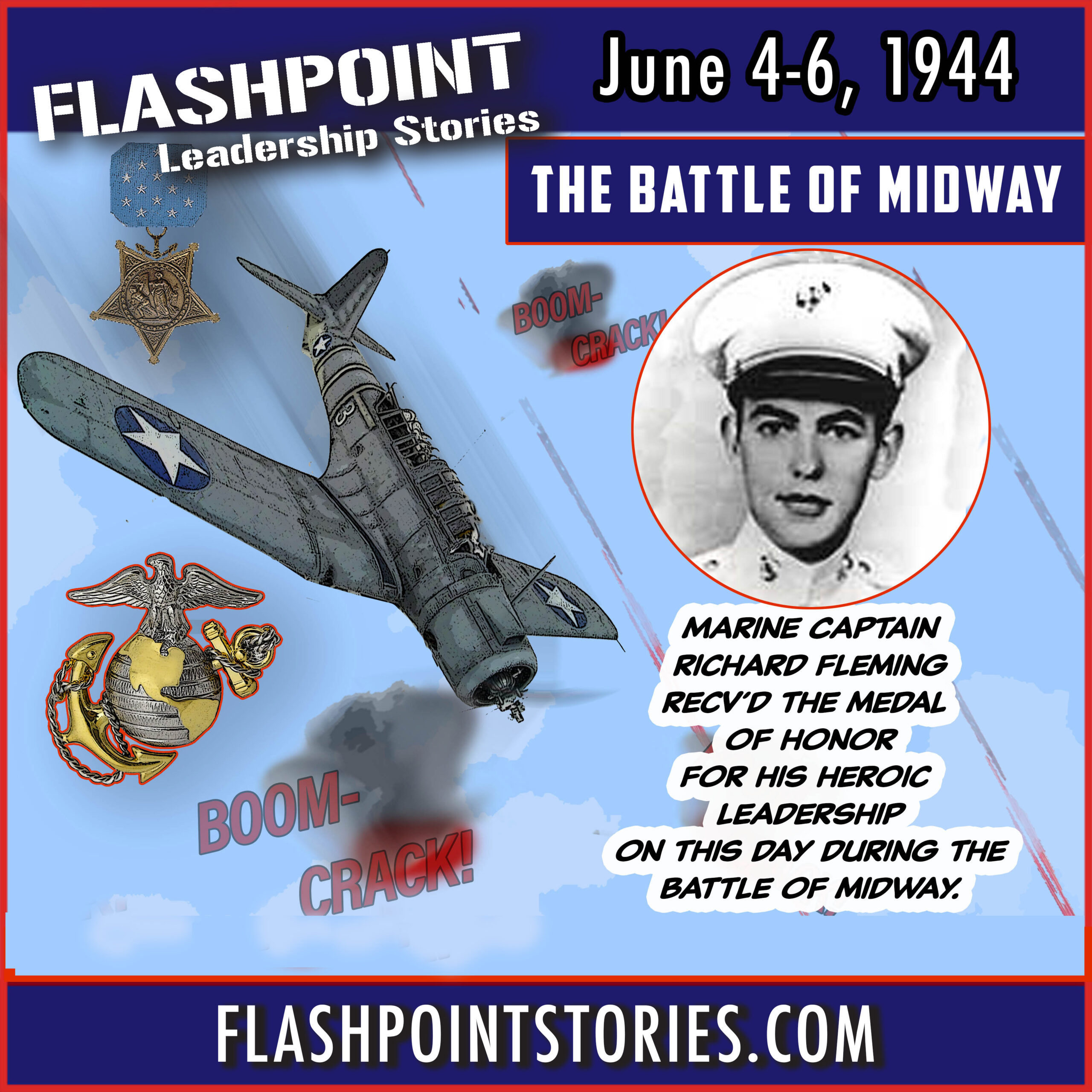 Featured image for “June 4 Richard Fleming Medal of Honor”